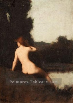un baigneur Nu Jean Jacques Henner Peinture à l'huile